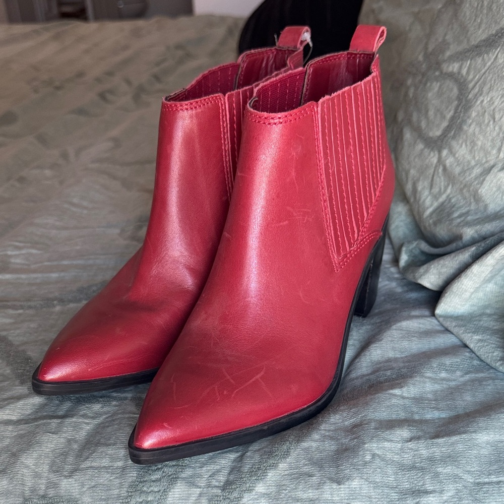 Marc Fisher BNWOT Red Ankle Boots